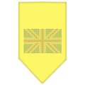 Unconditional Love British Flag Rhinestone Bandana Yellow Large UN813557